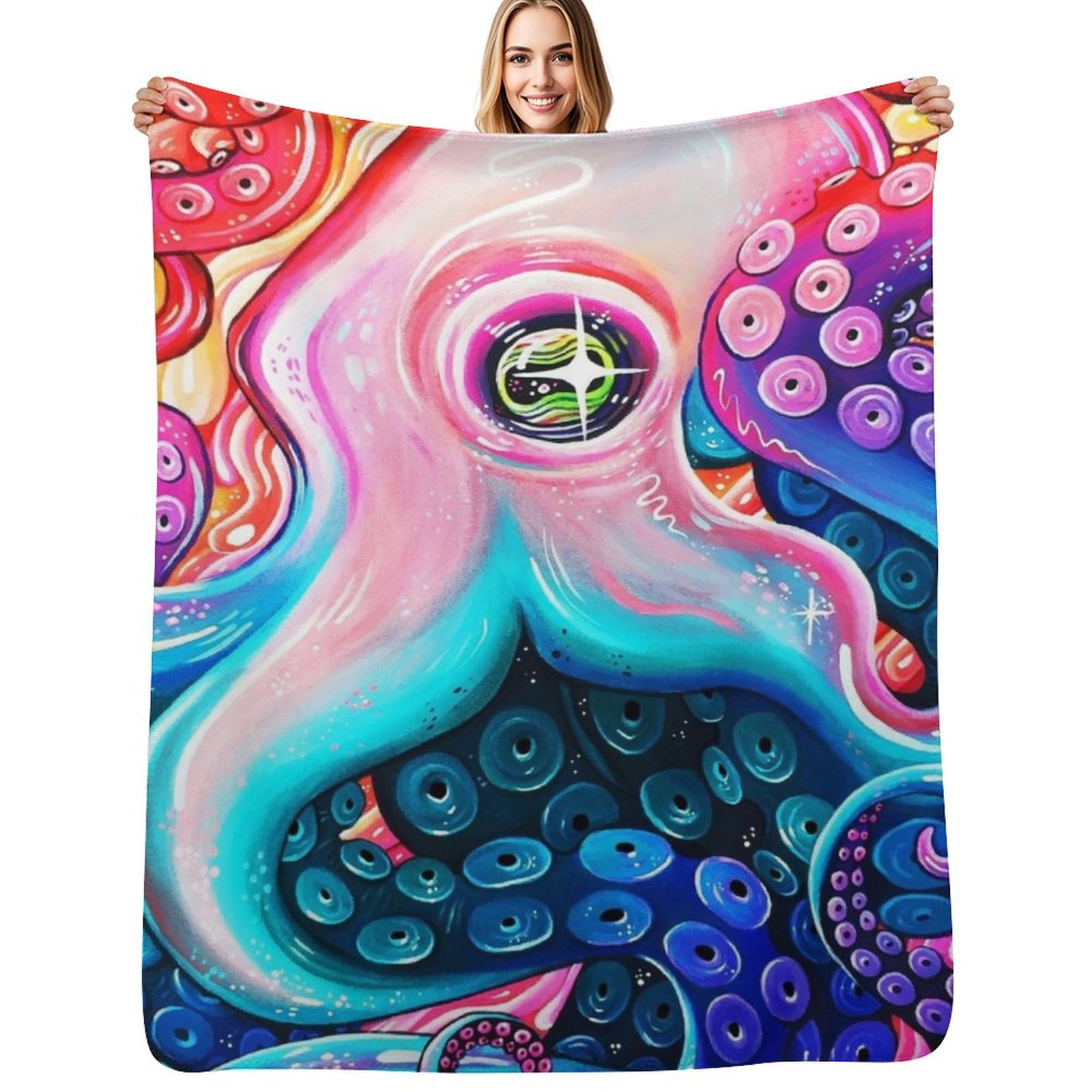Anime Cosplay Idea - Manta decorativa con diseño de pulpo