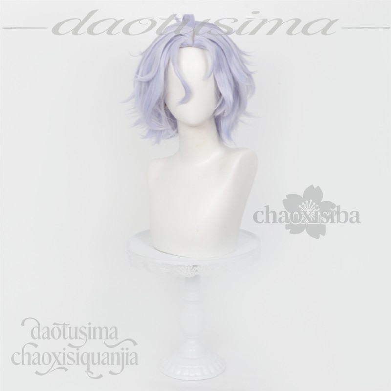 Peluca de cabello sintético pa - Anime Cosplay Blue Hair reseña y precio
